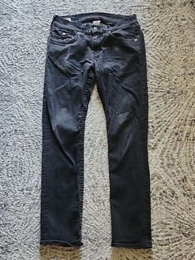 True Religion Ricky Bootcut Jeans In Faded Black Size 32